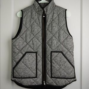 J Crew Factory Herringbone Puffer Vest